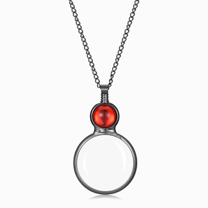 To My Mom Magnifying Glass Pendant Necklace
