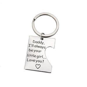 For Parents - Daddy's Girl & Mommy's World Keychain And Necklace Set