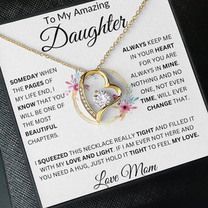 To My Amazing Daughter | Love Mom | FL Necklace
