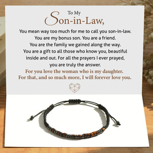 To My Son-In-Law, I Will Forever Love You Morse Code Bracelet