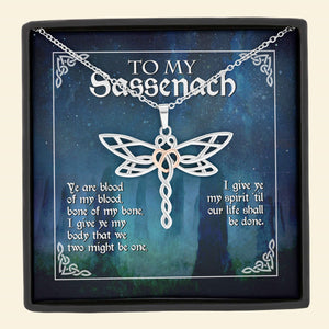 Outlander Novel Film To My Sassenach - Dragonfly Necklace