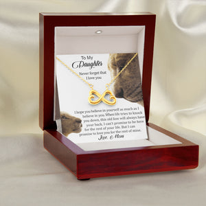 To My Daughter (From Mom) - Never Forget That I Love You - Infinity Necklace