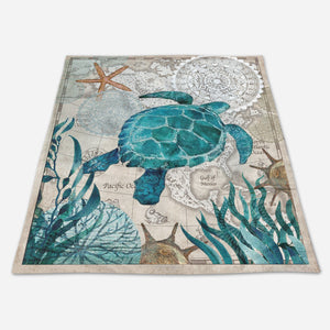 Turtle Blanket, Turtle Ocean Gift For Family Turtle Lovers