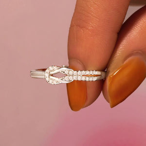 To My Best Friend 'Sisters By Heart' Knot Ring