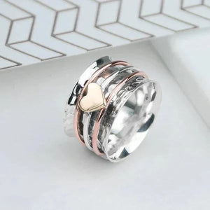 To My Bestie - I'm always right here - Spinner Heart Ring