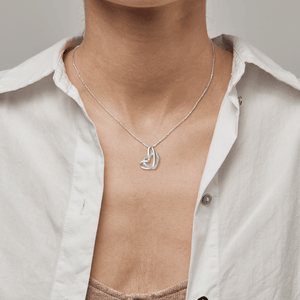 To My Daughter, Our Hearts Are Always Linked Together Interlocking Heart Necklace