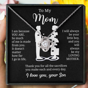 Gift For Mom From Son "I Am Because You Are" Necklace