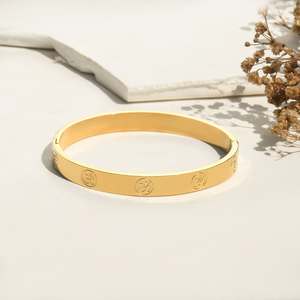 To My Daughter, I’ll Always Be With You Carved Om Bracelet