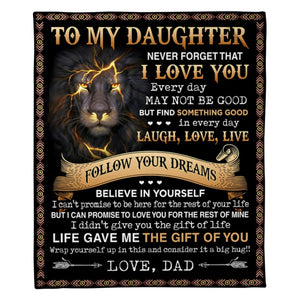 To my Daughter - Dad Fleece Blanket