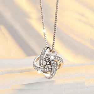 Gift for Daughter - Keep Me In Your Heart - Love Knot Necklace