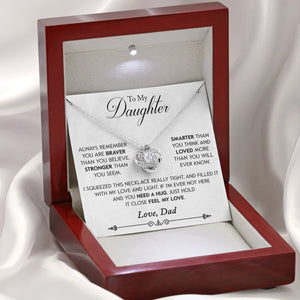 To My Daughter | "Feel My Love" | Love Knot Necklace
