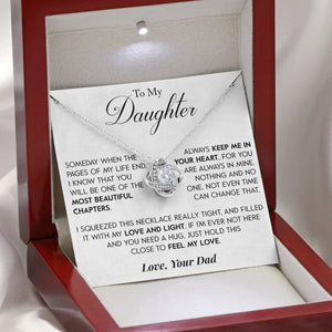 To My Daughter | "Pages of my Life" | Love Knot Necklace
