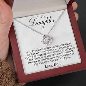 To My Daughter | "For Eternity" | Love Knot Necklace
