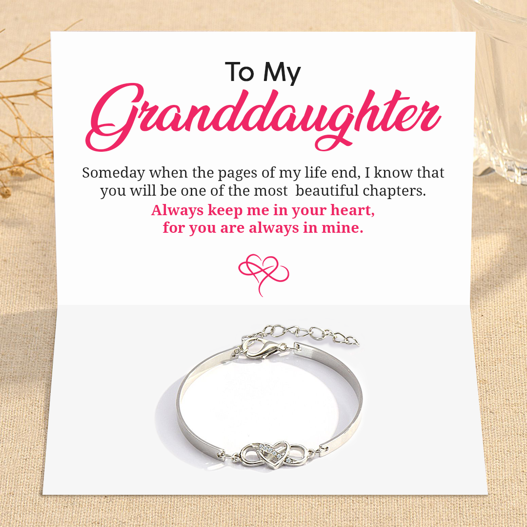 To My Granddaughter Keep Me In Your Heart Infinity Bracelet Formry