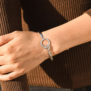 Mother and Daughter Forever Linked Together Circle Bracelet