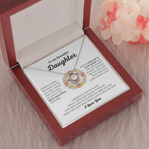 Gift for Daughter - Keep Me In Your Heart - Love Knot Necklace