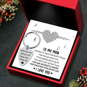 Guitar Pick Keychain - To My Man - How Much You Mean To Me