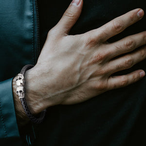 Skull Cuff Bracelet - Biker - To My Son - I Love You