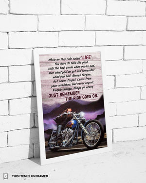 THE RIDE GOES ON Vertical Poster