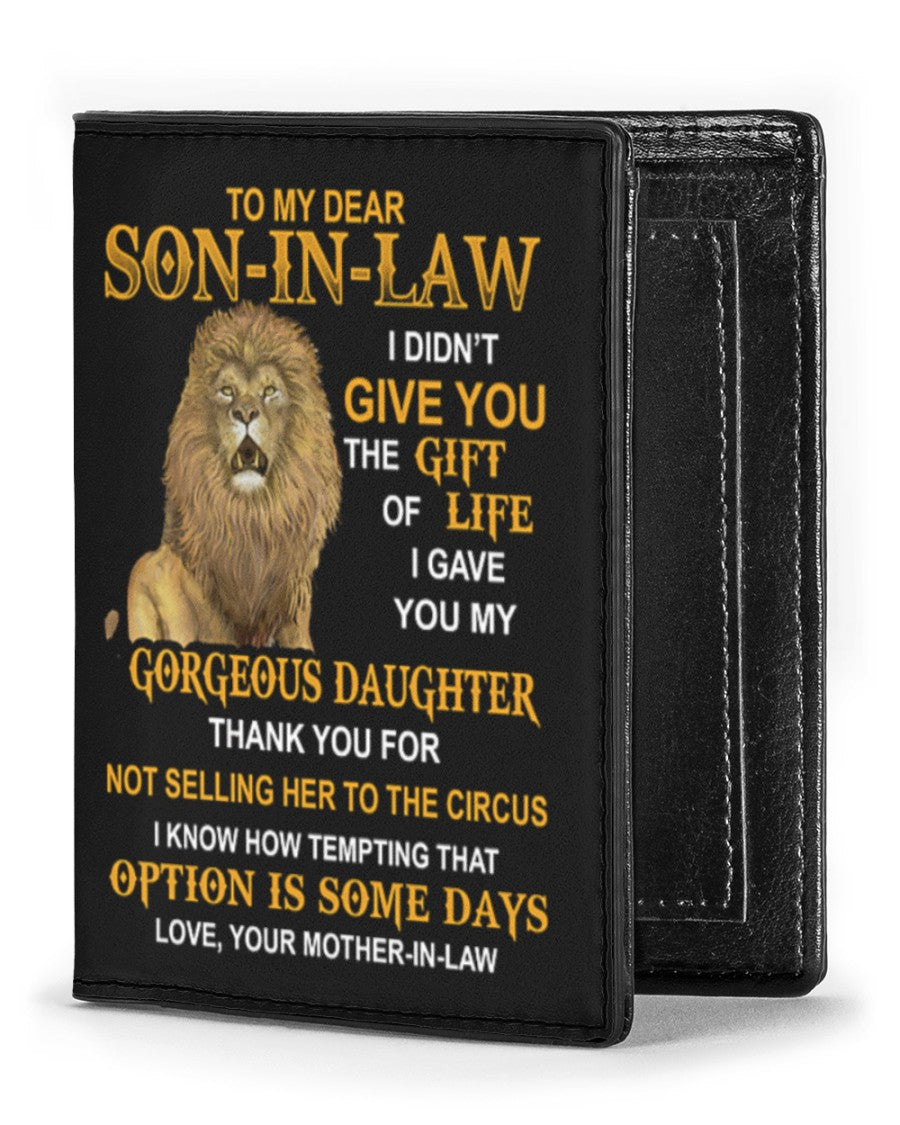 The Gift Of Life - Best Gift For Son-In-Law Men's Leather Wallet