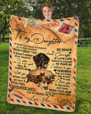 To My Daughter Fleece Blanket