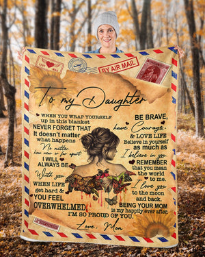To My Daughter Fleece Blanket
