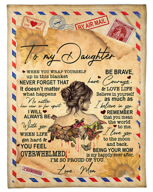 To My Daughter Fleece Blanket