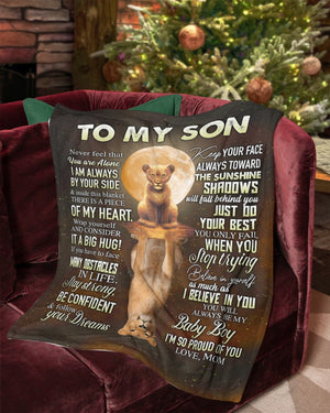 To My Son Sherpa Fleece Blanket