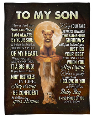 To My Son Sherpa Fleece Blanket