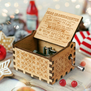 Grandpa To Granddaughter - How Special You Are To Me - New Engraved Music Box