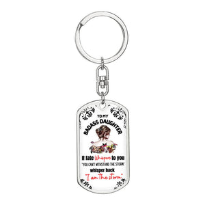 Empowering Keepsake for Daughter - I Am the Storm Keychain