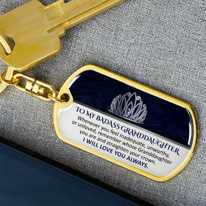 Keepsake for  Granddaughter Keychain