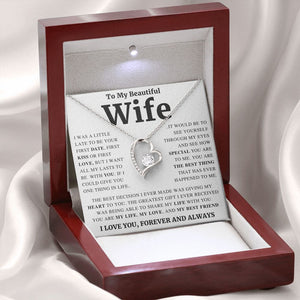 To My Beautiful Wife - Heart Necklace