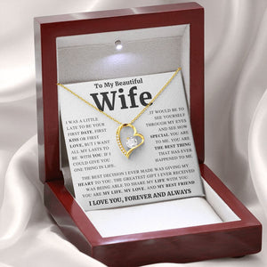 To My Beautiful Wife - Heart Necklace