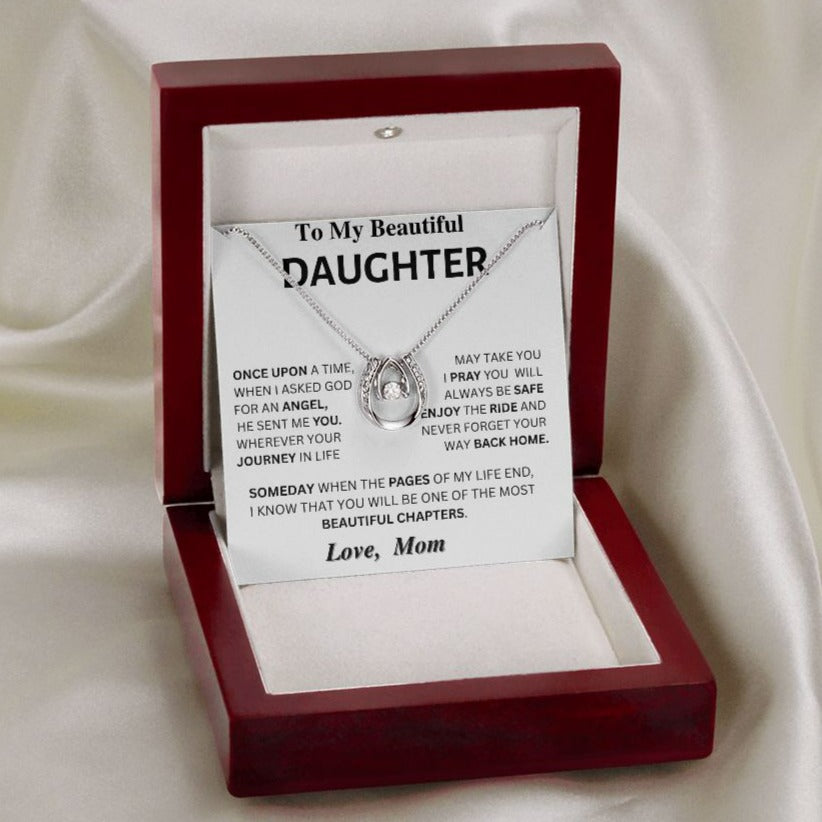Angel-Daughter Gift - Horseshoe Necklace