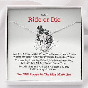 To My Ride or Die Gift Necklace