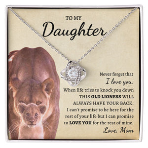 To My Daughter | Old Lioness | Love Knot Necklace