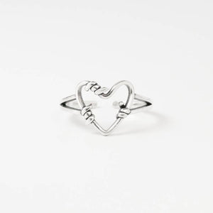 HEART WIRE RING