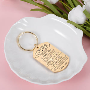 To My Son I Love you Gift,Stainless Steel keychain