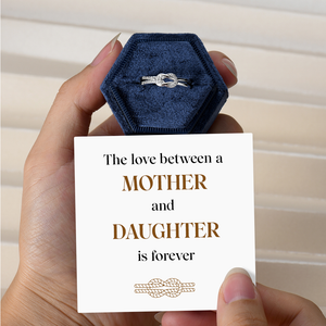 Mother & Daughter, I Love You Forever Knot Ring