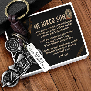 Motorcycle Keychain - Biker - To My Son - I Love You