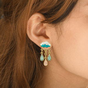 To My Granddaughter, Love You Forever Raindrop Earrings