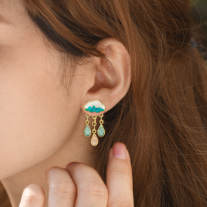 To My Granddaughter, Love You Forever Raindrop Earrings