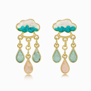 To My Granddaughter, Love You Forever Raindrop Earrings
