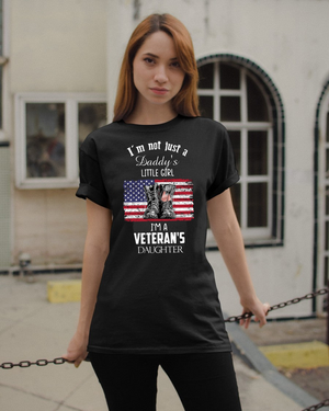 Honor and Pride: Show Your Support for Veterans with Our Exclusive "Veterans Daughter" Premium Fit Mens Tee