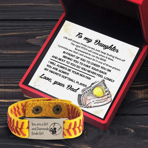Softball Bracelet - Softball - To My Daughter - From Dad - My Favorite Softball Player