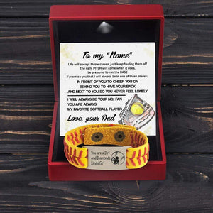 Softball Bracelet - Softball - To My Daughter - From Dad - My Favorite Softball Player