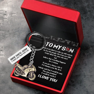 Sportbike Keychain - Biker - To My Son - I Love You - Gkei16003