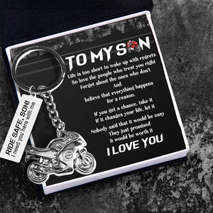 Sportbike Keychain - Biker - To My Son - I Love You - Gkei16003