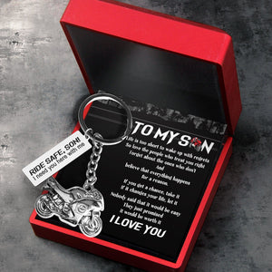 Sportbike Keychain - Biker - To My Son - I Love You - Gkei16003